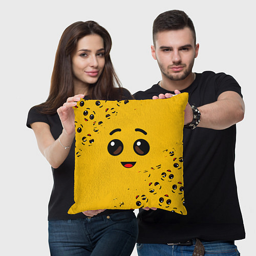 Подушка квадратная FORTNITE BANANA FACE ФОРТНАЙТ БАНАН / 3D-принт – фото 3