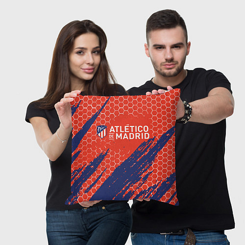 Подушка квадратная Atletico Madrid: Football Club / 3D-принт – фото 3