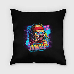 Подушка квадратная Predator in the jungle, цвет: 3D-принт