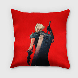 Подушка квадратная Клауд С мечом final fantasy, цвет: 3D-принт