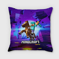 Подушка квадратная Minecraft на коне!