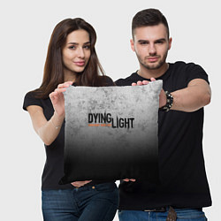 Подушка квадратная DYING LIGHT ТРЕЩИНЫ GOOD NIGHT AND GOOD LUCK, цвет: 3D-принт — фото 2