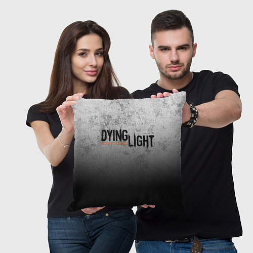 Подушка квадратная DYING LIGHT ТРЕЩИНЫ GOOD NIGHT AND GOOD LUCK / 3D-принт – фото 3