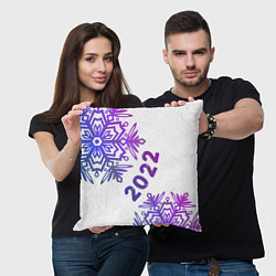 Подушка квадратная Новый Год 2022!!!, цвет: 3D-принт — фото 2