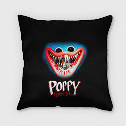 Подушка квадратная Poppy Playtime: Huggy Wuggy, цвет: 3D-принт