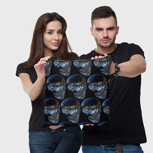 Подушка квадратная Vanguard skull pattern 2022 / 3D-принт – фото 3