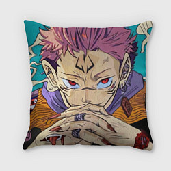 Подушка квадратная Jujutsu Kaisen Магическая битва - Сукуна, цвет: 3D-принт