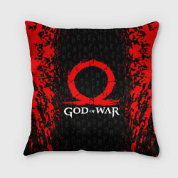 Подушка квадратная GOD OF WAR КРАТОС ЛОГО, цвет: 3D-принт