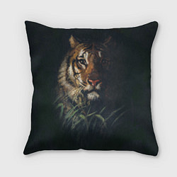 Подушка квадратная Голова тигра, цвет: 3D-принт