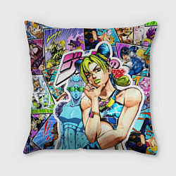 Подушка квадратная JoJos Bizarre Adventure - Джолин Кудзё, цвет: 3D-принт