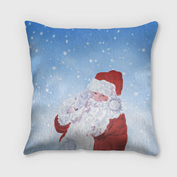 Подушка квадратная Дедушка мороз, цвет: 3D-принт