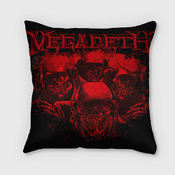 Подушка квадратная Megadeth skeletons, цвет: 3D-принт