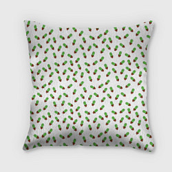 Подушка квадратная Кактусы узор, цвет: 3D-принт