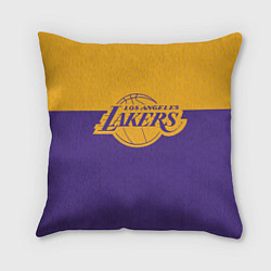 Подушка квадратная LAKERS LINE HEXAGON SPORT, цвет: 3D-принт