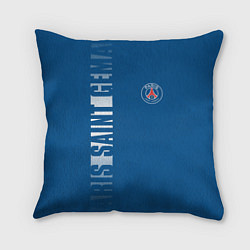 Подушка квадратная PSG PARIS SAINT GERMAIN WHITE LINE SPORT, цвет: 3D-принт