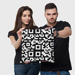 Подушка квадратная Qr codeкуаркод, цвет: 3D-принт — фото 2