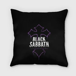 Подушка квадратная Black Sabbat Cross, цвет: 3D-принт