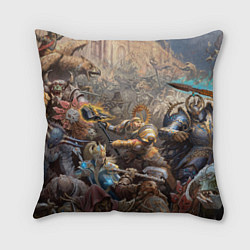 Подушка квадратная Битва Рыцарского ордена Империи, цвет: 3D-принт