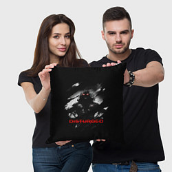 Подушка квадратная DISTURBED THE GUY ЛИЦО ДЕМОНА, цвет: 3D-принт — фото 2