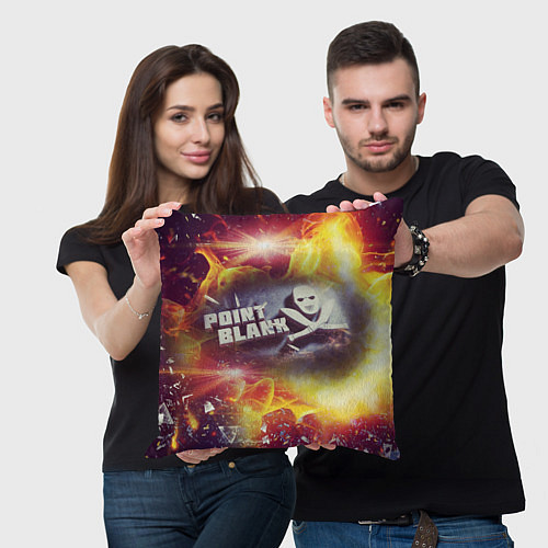 Подушка квадратная Point Blank Black Fire / 3D-принт – фото 3