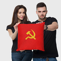 Подушка квадратная Красный Советский союз, цвет: 3D-принт — фото 2