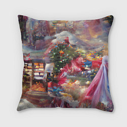 Подушка квадратная Ностальгия Рождества, цвет: 3D-принт