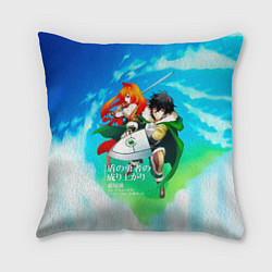 Подушка квадратная The Rising of the Shield Hero - Наофуми и Рафталия, цвет: 3D-принт