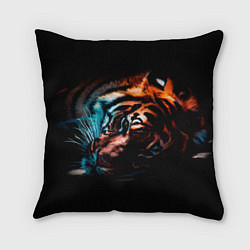 Подушка квадратная Красивый Тигр лежит, цвет: 3D-принт