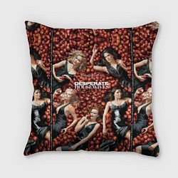 Подушка квадратная Desperate Housewives - в яблоках, цвет: 3D-принт