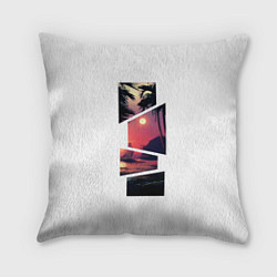 Подушка квадратная Сайдинг Пальма, цвет: 3D-принт