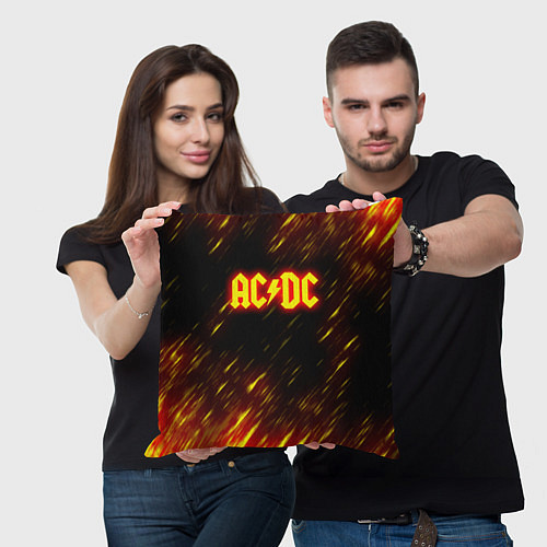 Подушка квадратная ACDC Neon / 3D-принт – фото 3