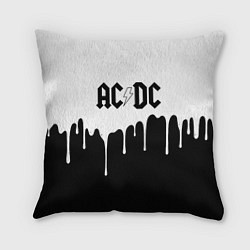 Подушка квадратная ACDC подтёки, цвет: 3D-принт