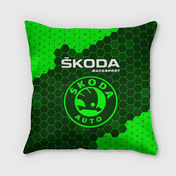 Подушка квадратная SKODA Autosport - Графика, цвет: 3D-принт