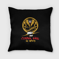 Подушка квадратная Cobra Kai no mercy, цвет: 3D-принт