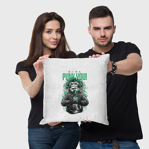 Подушка квадратная Punk you! / 3D-принт – фото 3