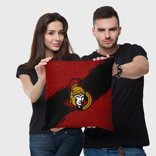 Подушка квадратная Оттава Сенаторз , Ottawa Senators / 3D-принт – фото 3