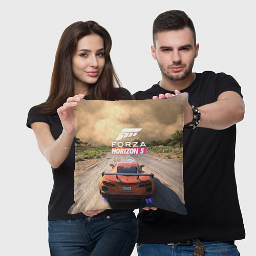 Подушка квадратная Forza Horizon 5 Игра / 3D-принт – фото 3