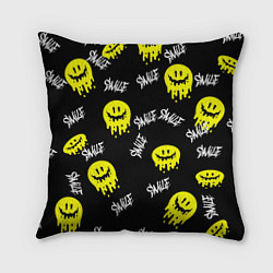 Подушка квадратная SMILE smile граффити, цвет: 3D-принт
