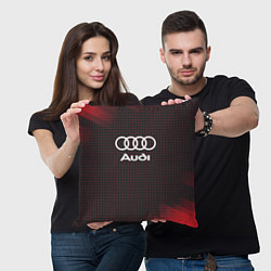 Подушка квадратная Audi logo, цвет: 3D-принт — фото 2