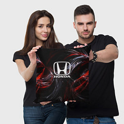 Подушка квадратная Honda разводы, цвет: 3D-принт — фото 2