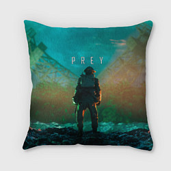 Подушка квадратная PREY ЗЕМЛЯ, цвет: 3D-принт
