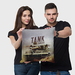 Подушка квадратная Forces Tank, цвет: 3D-принт — фото 2
