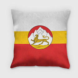 Подушка квадратная Северная Осетия Алания Флаг, цвет: 3D-принт