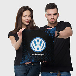 Подушка квадратная Volkswagen - Объемный, цвет: 3D-принт — фото 2