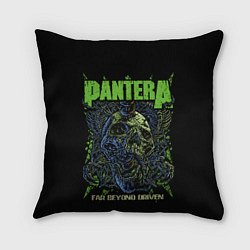 Подушка квадратная Pantera green череп, цвет: 3D-принт