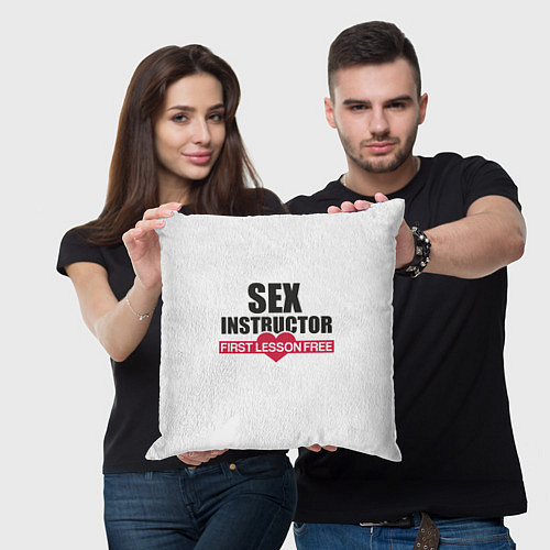 Подушка квадратная Секс Инструктор SEX INSTRUCTOR / 3D-принт – фото 3