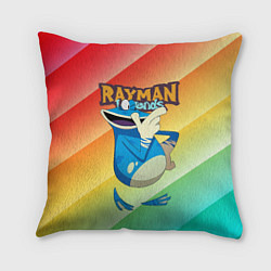 Подушка квадратная Rayman globox радуга, цвет: 3D-принт