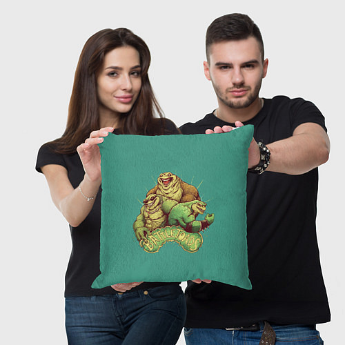 Подушка квадратная Battletoads bros / 3D-принт – фото 3