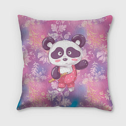 Подушка квадратная Милая панда детский, цвет: 3D-принт
