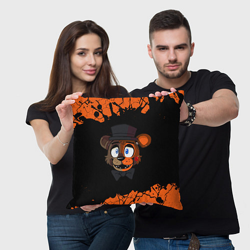 Подушка квадратная FNAF - ФРЕДДИ Краска / 3D-принт – фото 3